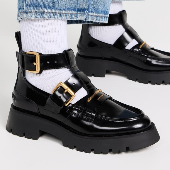 Alexander Wang Carter Lug Ankle Strap Boots